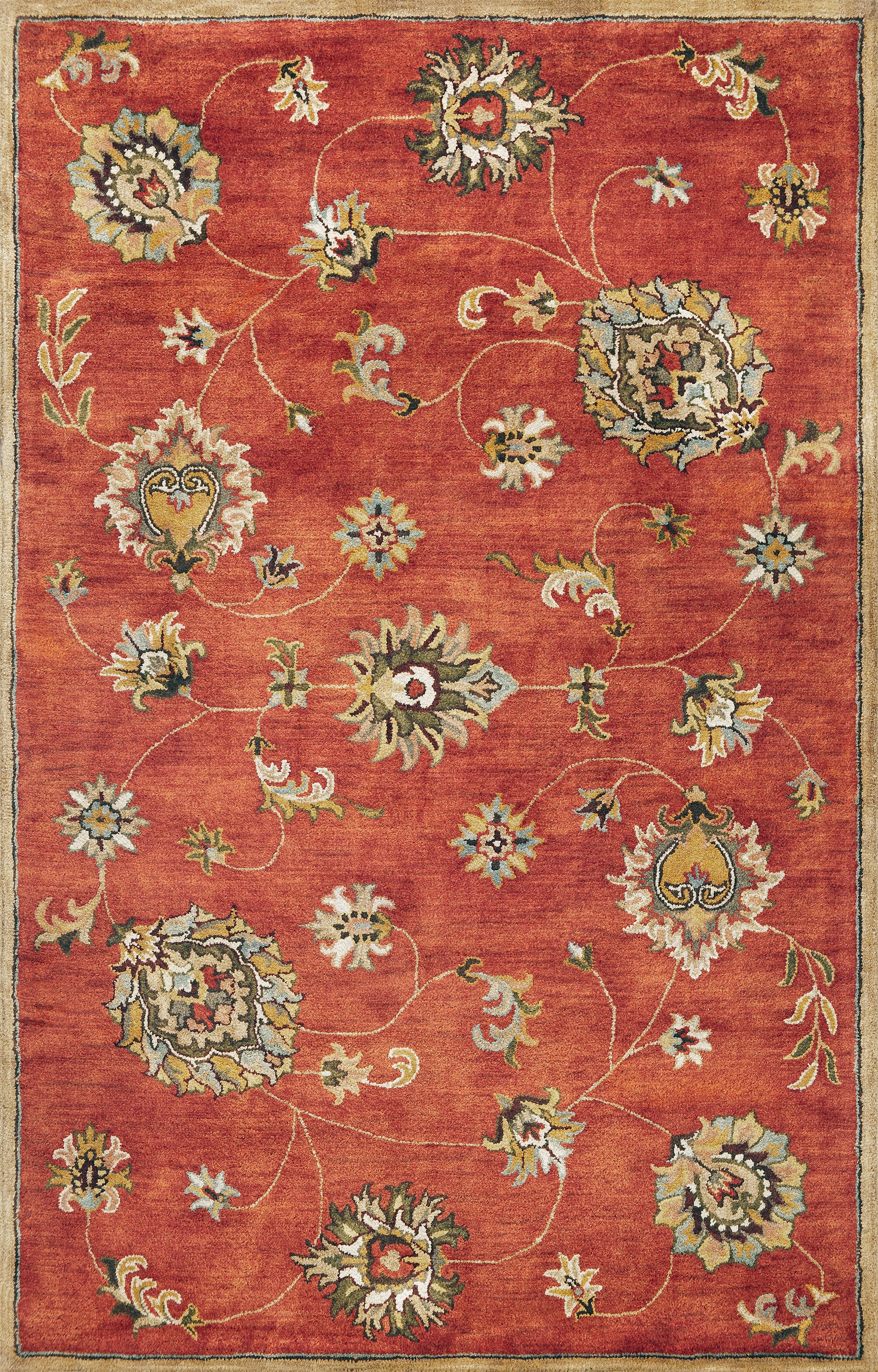 KAS Area Rugs Syriana 6008 Sienna Allover Mahal Hand Tufted